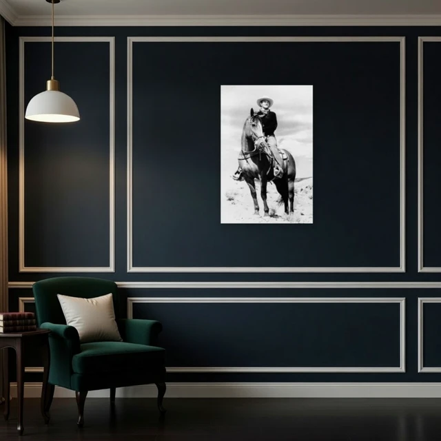 Alt view image 4 of 4 - John Wayne Horse Poster - Classic Western Art