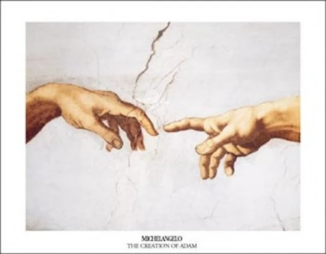 Alt view image 2 of 4 - The Creation Of Adam (Detail) Poster by Michelangelo Buonarroti