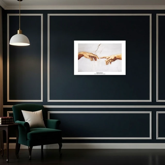 Alt view image 4 of 4 - The Creation Of Adam (Detail) Poster by Michelangelo Buonarroti