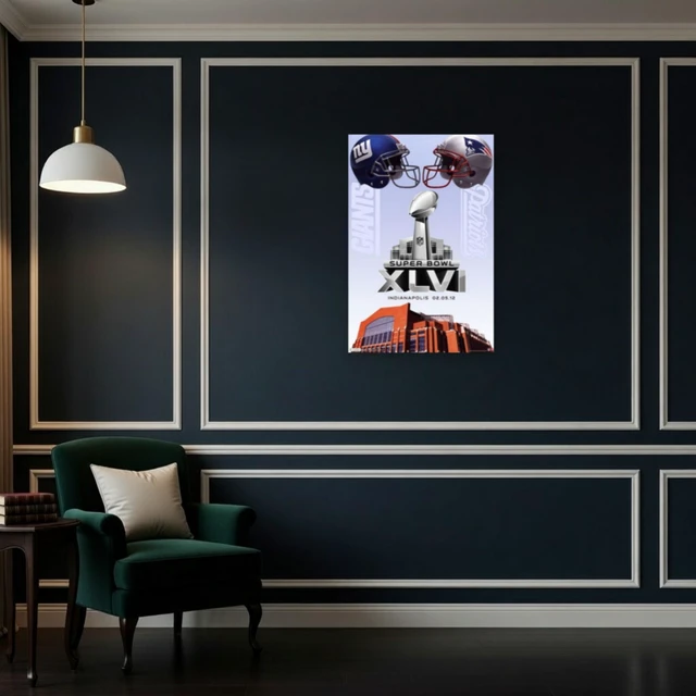 Alt view image 4 of 4 - 2012 Super Bowl Event Poster Print - New York Giants vs. New England Patriots