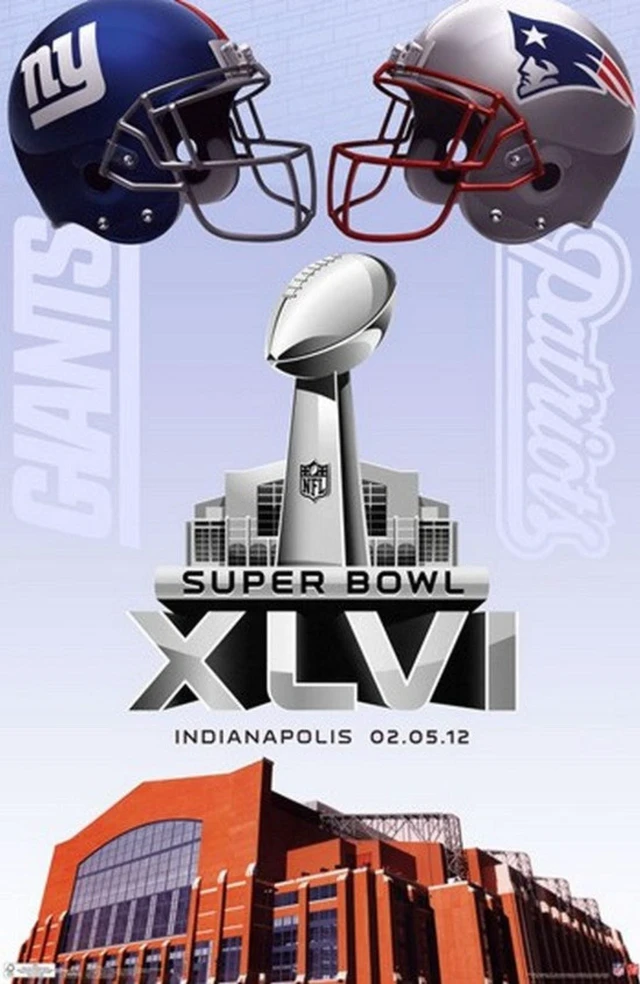 Alt view image 2 of 4 - 2012 Super Bowl Event Poster Print - New York Giants vs. New England Patriots