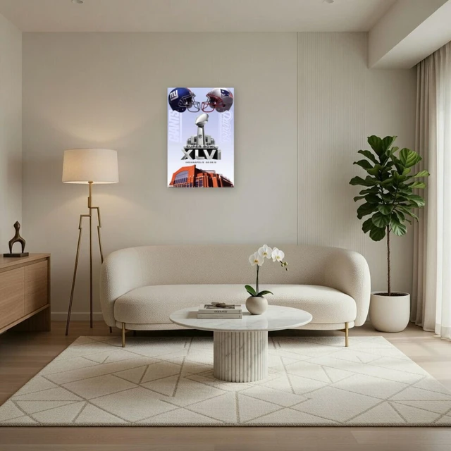 Alt view image 3 of 4 - 2012 Super Bowl Event Poster Print - New York Giants vs. New England Patriots