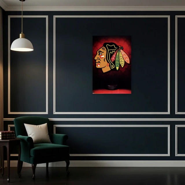 Alt view image 4 of 4 - Chicago Blackhawks 2009 Logo Poster Print