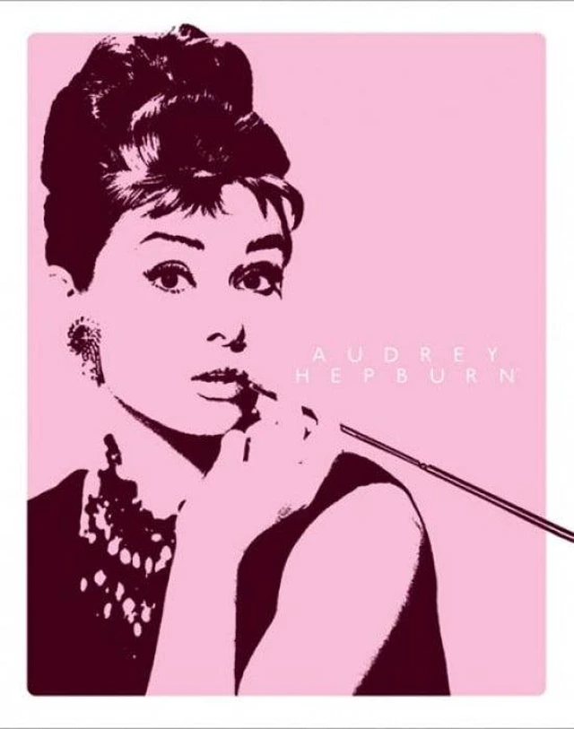 Main image of Audrey Hepburn Cigarello Poster - Iconic Film Star Art Print