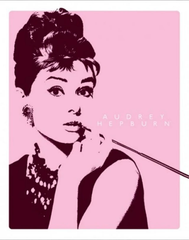 Alt view image 2 of 4 - Audrey Hepburn Cigarello Poster - Iconic Film Star Art Print