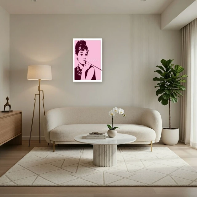 Alt view image 3 of 4 - Audrey Hepburn Cigarello Poster - Iconic Film Star Art Print