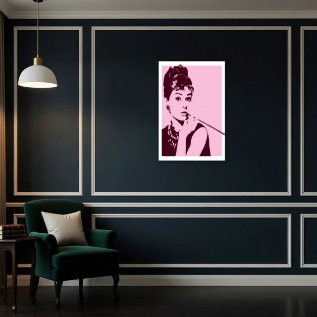Alt view image 4 of 4 - Audrey Hepburn Cigarello Poster - Iconic Film Star Art Print