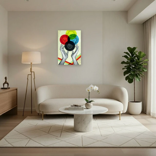 Alt view image 3 of 4 - CMYK Retro Poster Print - Vibrant Wall Art