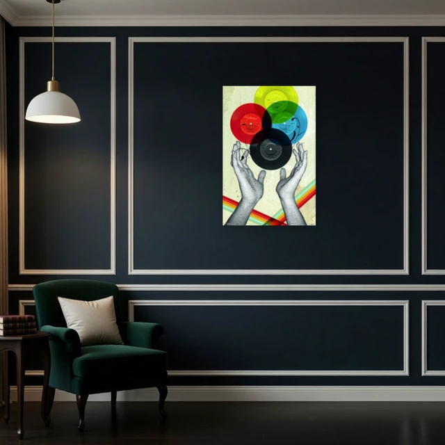 Alt view image 4 of 4 - CMYK Retro Poster Print - Vibrant Wall Art