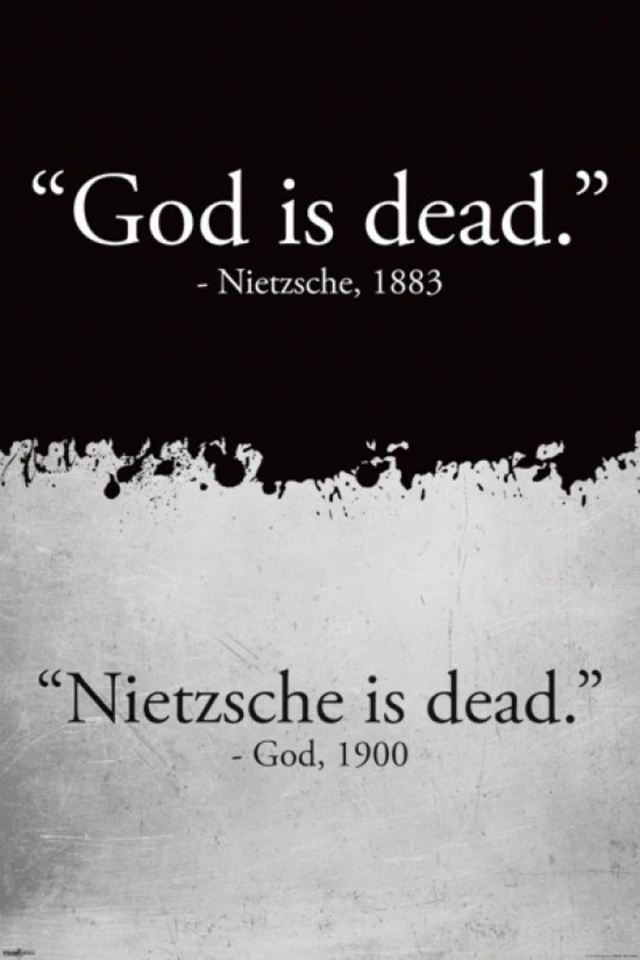 Alt view image 2 of 4 - God is Dead Quote Poster Print - Inspirational Wall Art
