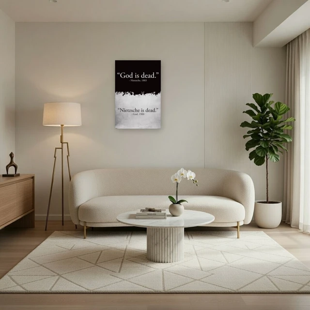 Alt view image 3 of 4 - God is Dead Quote Poster Print - Inspirational Wall Art