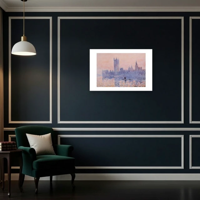 Alt view image 4 of 4 - Houses of Parliament Art Print by Claude Monet