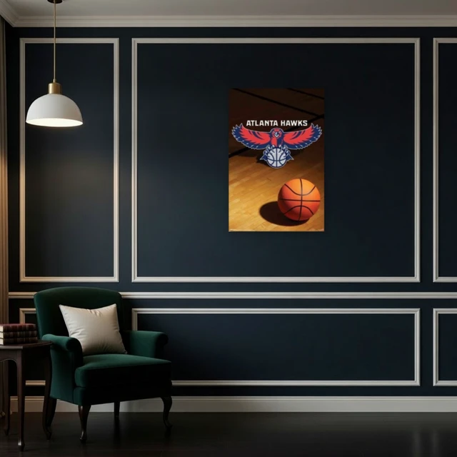 Alt view image 4 of 4 - Atlanta Hawks 2008 Logo Poster Print