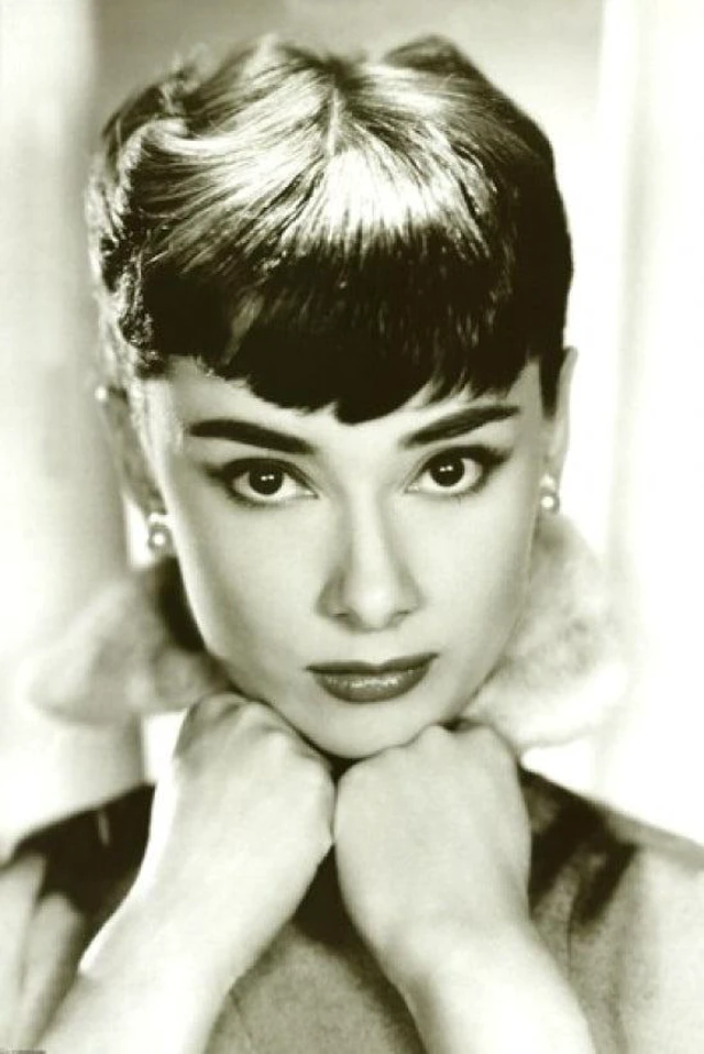 Main image of Audrey Hepburn - Lips Sepia Art Poster Print