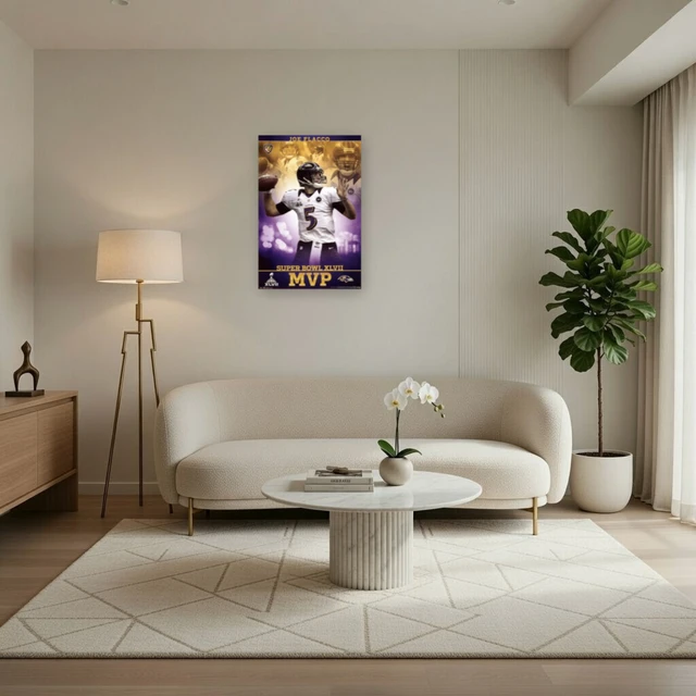 Alt view image 3 of 4 - Super Bowl XLVII MVP Poster Print - Championship Celebration