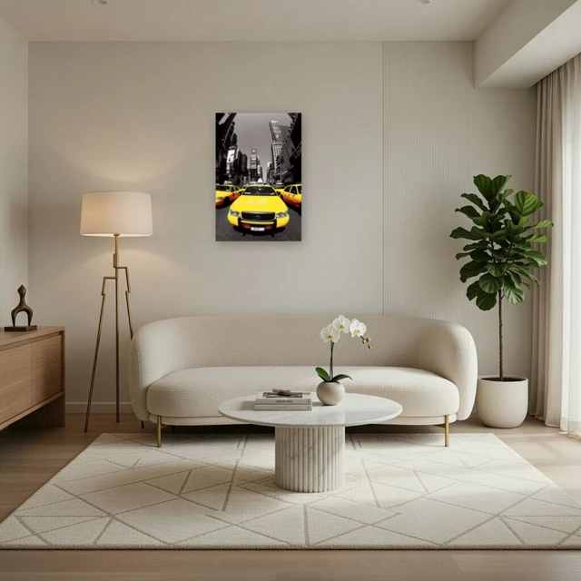 Alt view image 3 of 4 - Yellow Cabs NYC Poster Art Print - Urban Cityscape Decor