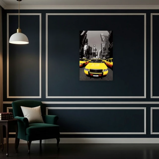 Alt view image 4 of 4 - Yellow Cabs NYC Poster Art Print - Urban Cityscape Decor