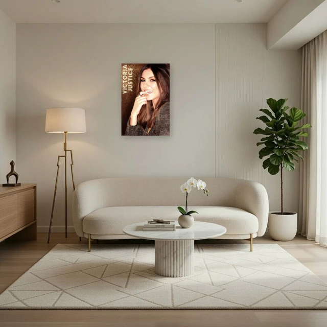 Alt view image 3 of 4 - Victoria Justice Gold Poster Print - Vibrant Artwork for Your Space