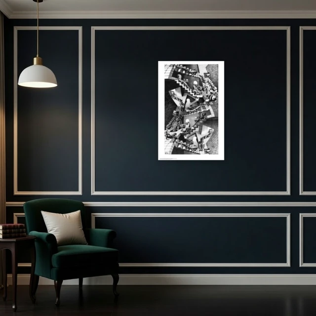 Alt view image 4 of 4 - House of Stairs Art Print by M.C. Escher
