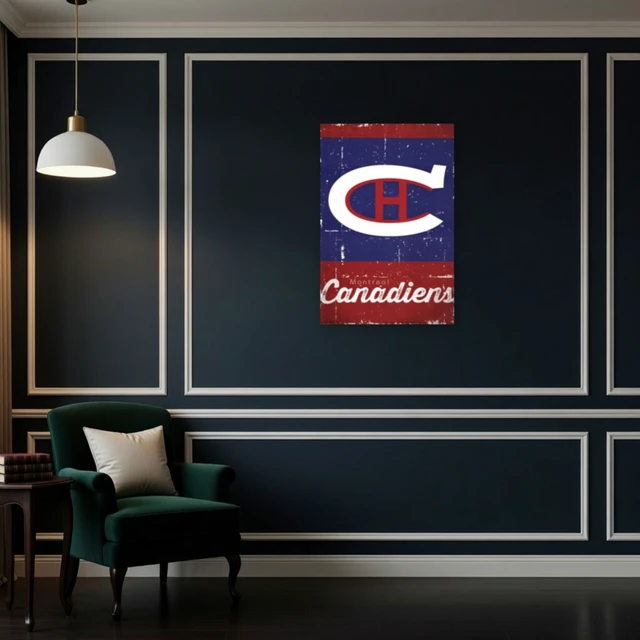 Alt view image 4 of 4 - Montreal Canadiens Retro Logo Poster Print - 22" x 34"