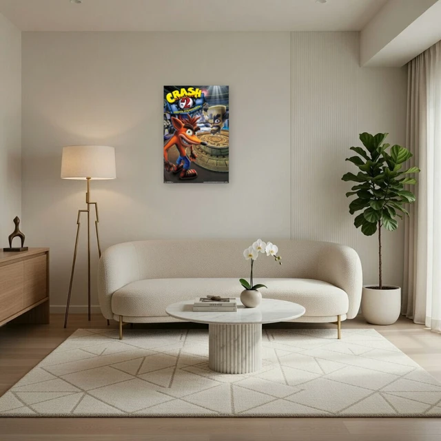 Alt view image 3 of 4 - Crash Bandicoot 2 Key Art Poster Print - Classic Video Game Artwork