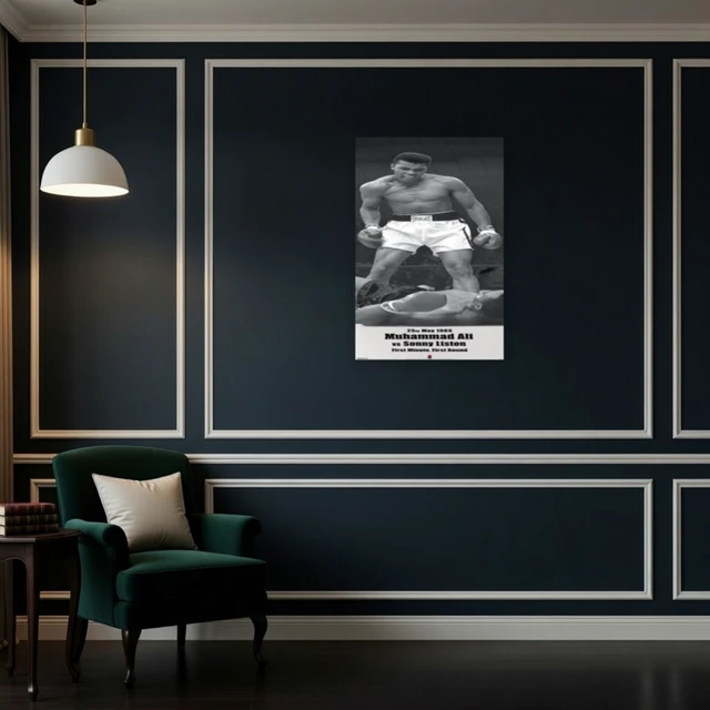 Alt view image 4 of 4 - Muhammad Ali 1965 Knockout Against Sonny Liston Door Poster