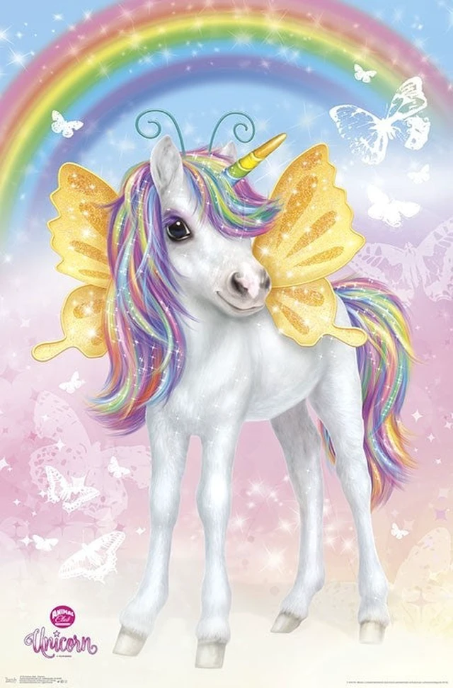 Main image of Animal Club Unicorn Poster Print - Vibrant Wall Art