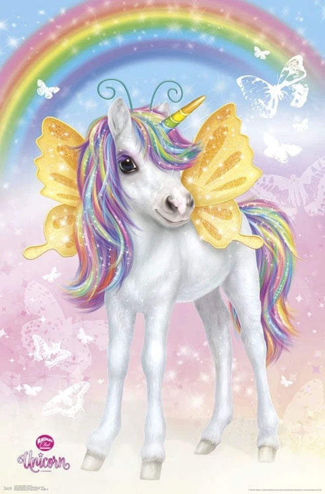 Alt view image 2 of 4 - Animal Club Unicorn Poster Print - Vibrant Wall Art