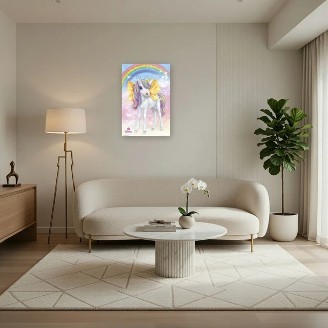 Alt view image 3 of 4 - Animal Club Unicorn Poster Print - Vibrant Wall Art