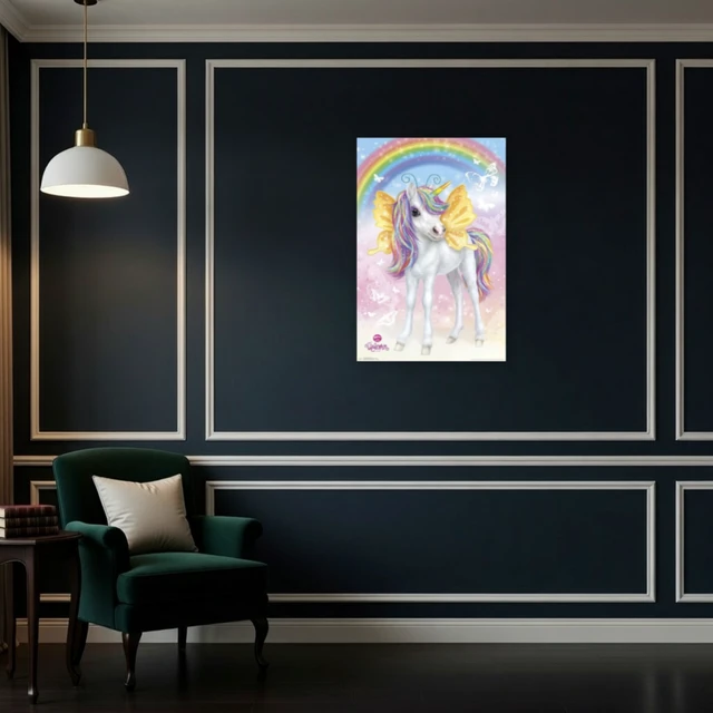 Alt view image 4 of 4 - Animal Club Unicorn Poster Print - Vibrant Wall Art