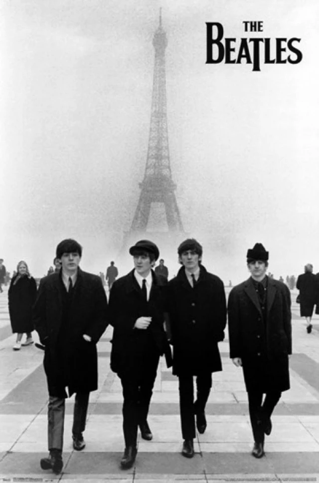 Alt view image 2 of 4 - The Beatles Eiffel Tower Poster Print