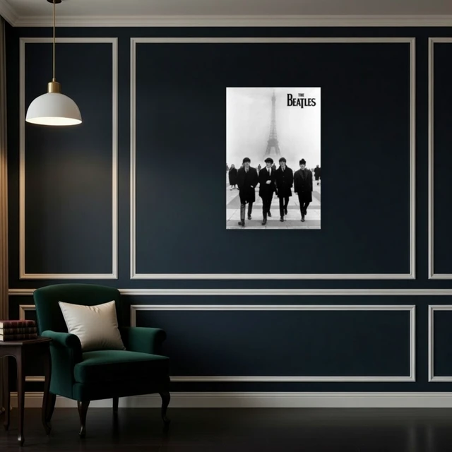 Alt view image 4 of 4 - The Beatles Eiffel Tower Poster Print