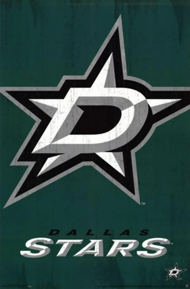 Alt view image 2 of 4 - Dallas Stars Logo Poster Print - Hockey Fan Art (22 x 34)