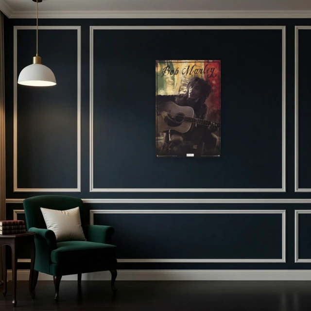Alt view image 4 of 4 - Bob Marley Guitar Colors Poster - Vibrant Wall Art