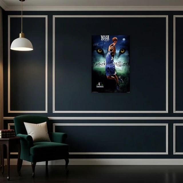 Alt view image 4 of 4 - Minnesota Timberwolves D Williams 13 Poster Print