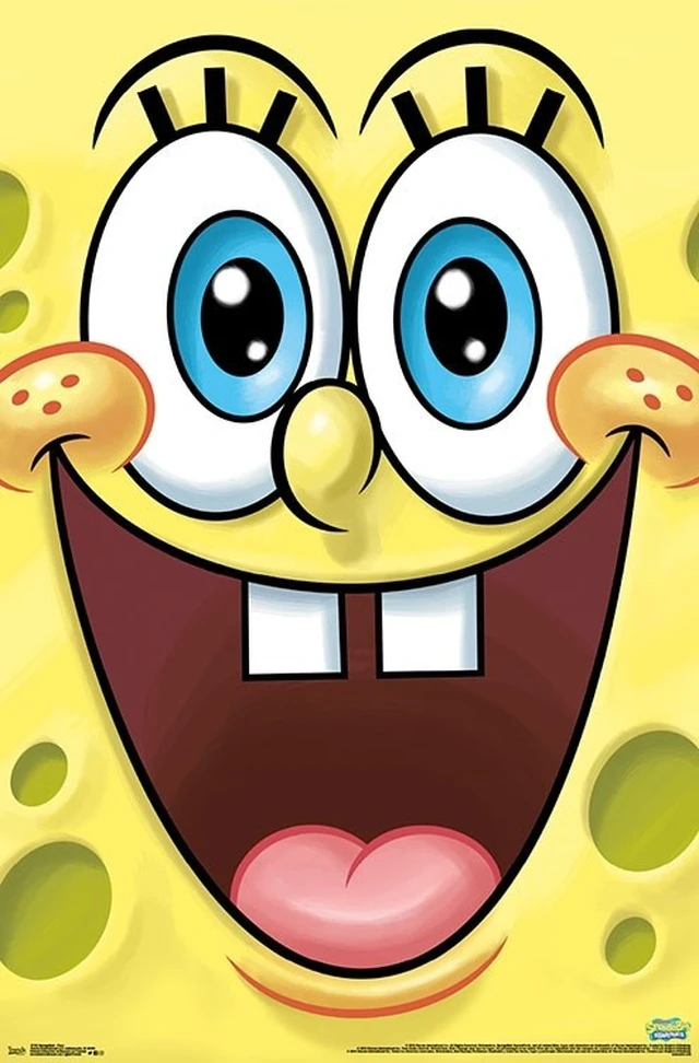 Main image of SpongeBob Face Poster Print - Fun and Colorful Decor