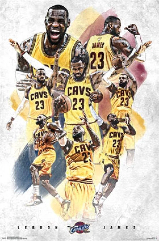 Main image of LeBron James Cleveland Cavaliers Poster Print - 22x34