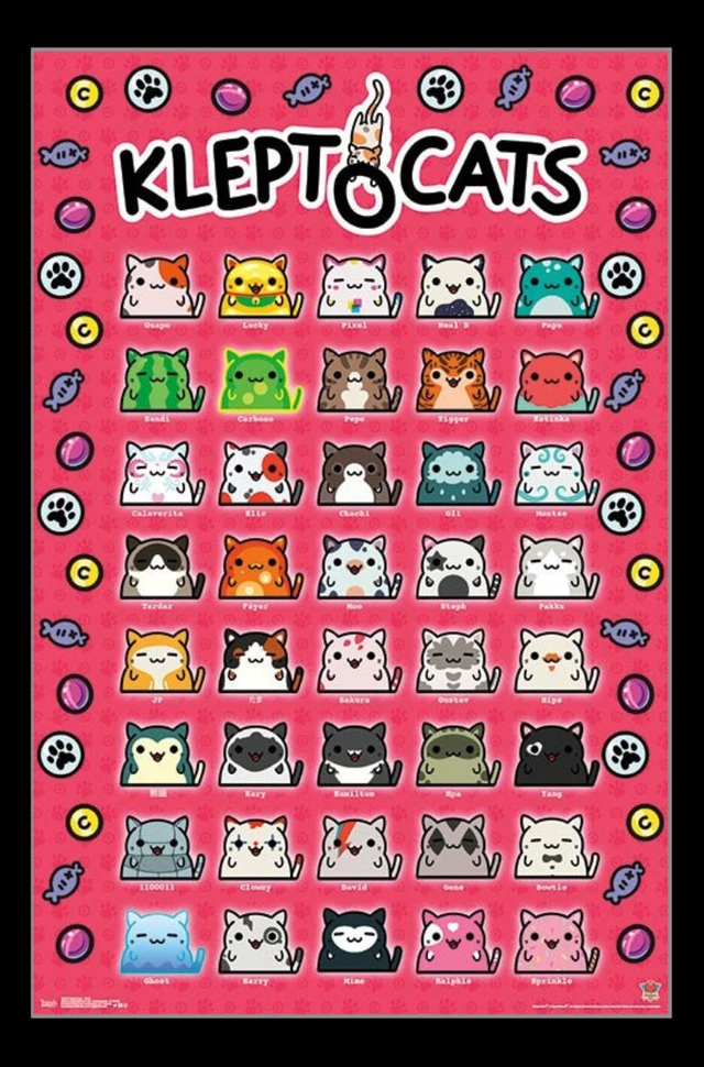Alt view image 2 of 4 - KleptoCats Grid Poster Print by Posterazzi
