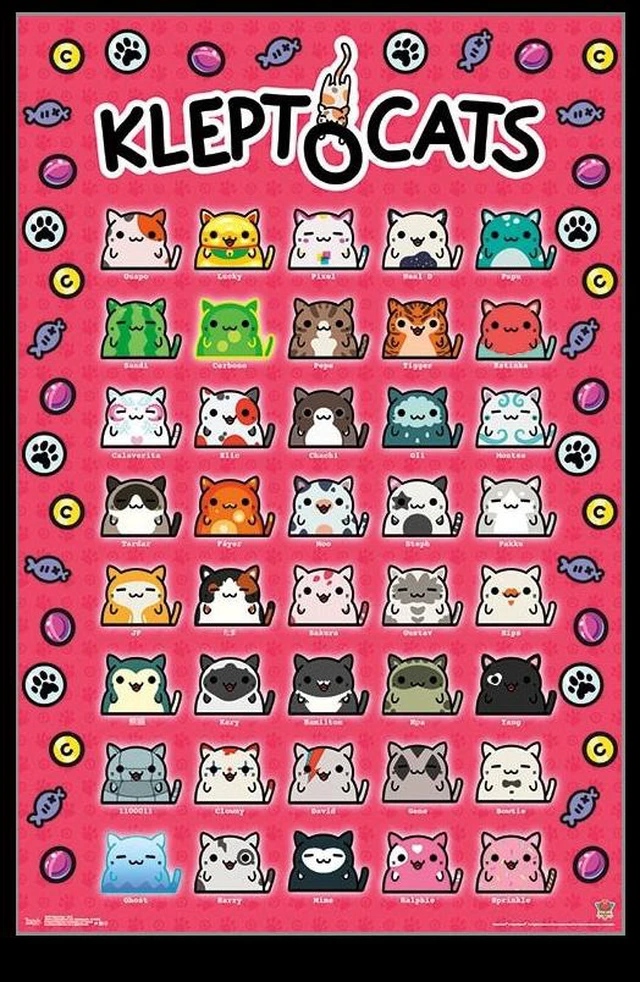 Main image of KleptoCats Grid Poster Print by Posterazzi