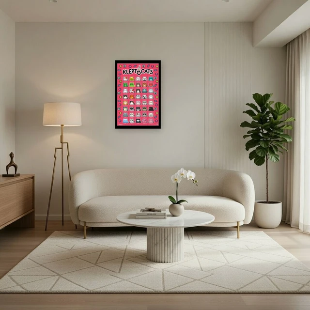 Alt view image 3 of 4 - KleptoCats Grid Poster Print by Posterazzi