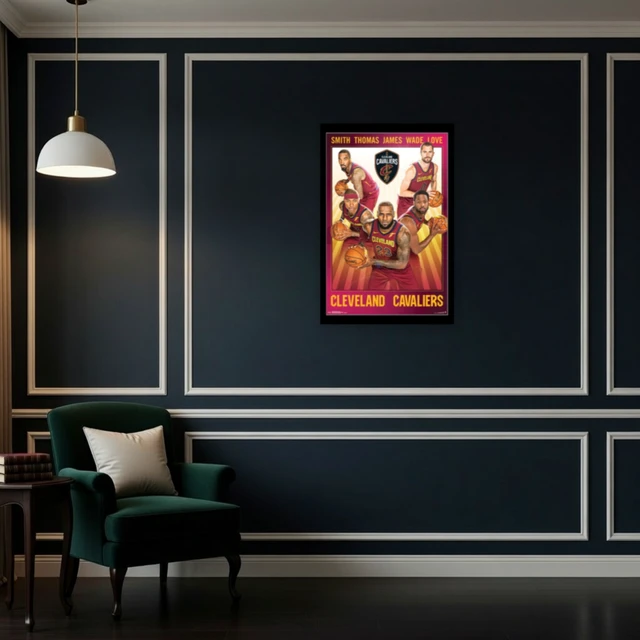 Alt view image 4 of 4 - Cleveland Cavaliers Team Poster Print - Perfect for Fans