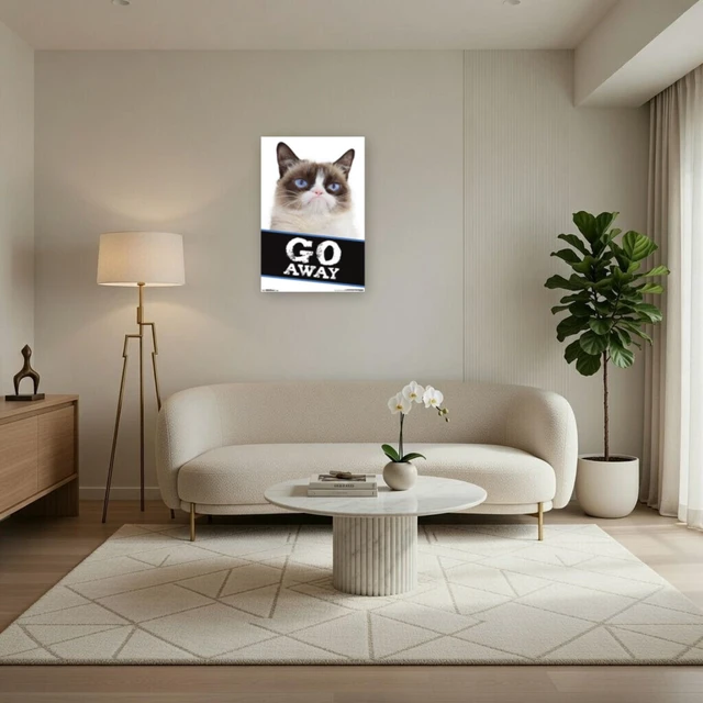 Alt view image 3 of 4 - Grumpy Cat - Go Away Poster Print