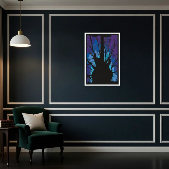 Alt view image 4 of 4 - Black Light - Woods Guitar Poster Print (23 x 35)