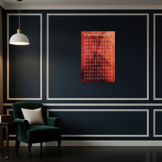 Alt view image 4 of 4 - Guitar Chord Chart Poster - Educational Music Wall Art
