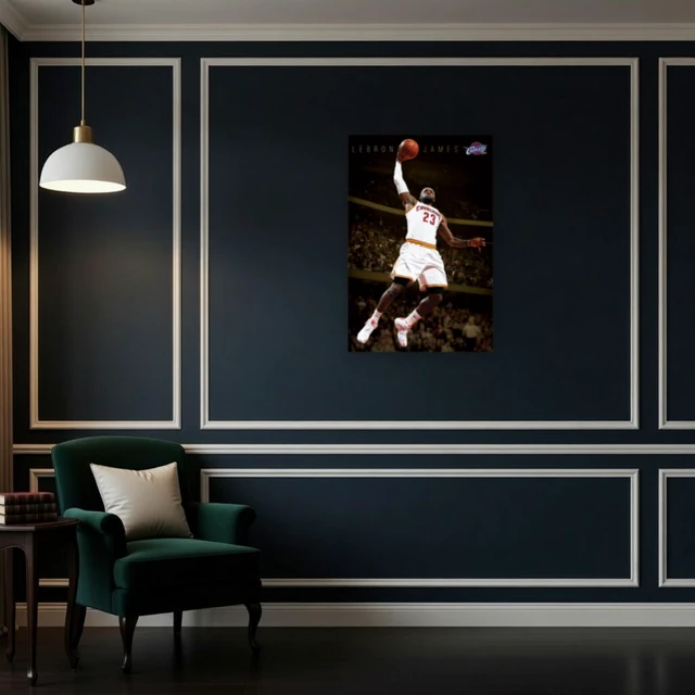 Alt view image 4 of 4 - Cleveland Cavaliers LeBron James 2014 Poster Print