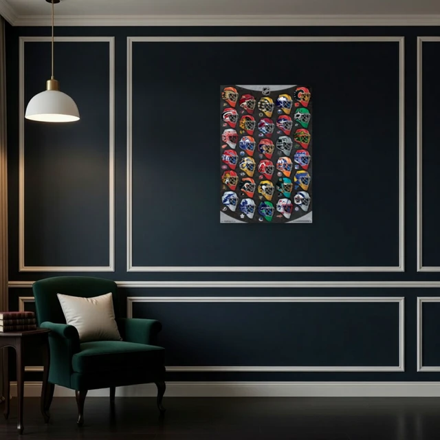 Alt view image 4 of 4 - NHL Masks Poster Print - 22x34 | Posterazzi