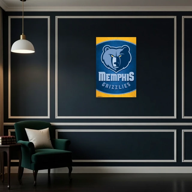 Alt view image 4 of 4 - Memphis Grizzlies Logo Poster Print - 22x34
