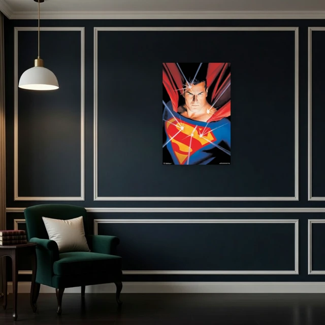 Alt view image 4 of 4 - Superman Portrait Poster Print - Iconic Comic Hero Art (22x34)
