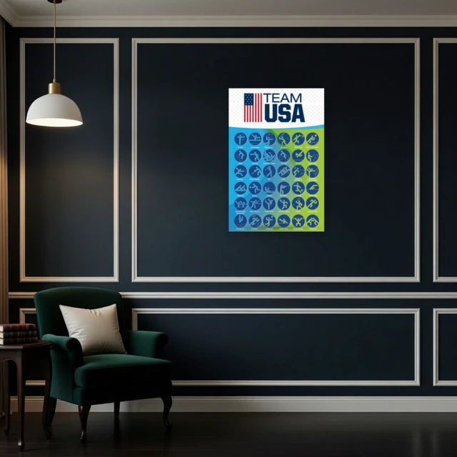 Alt view image 4 of 4 - 2016 Olympics Team USA Poster - Celebrate the Spirit of Competition