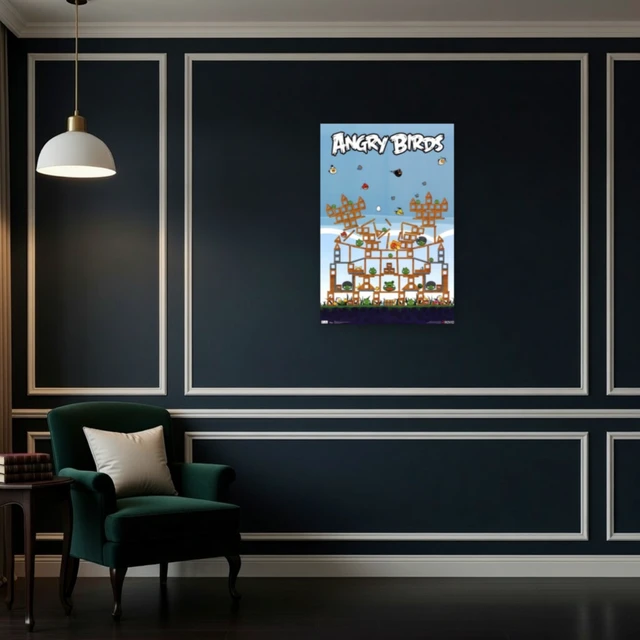 Alt view image 4 of 4 - Angry Birds Pig Fort Poster Print - Vibrant Wall Art